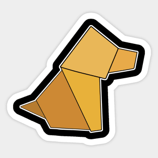 Dog Origami Sticker Style Design Sticker